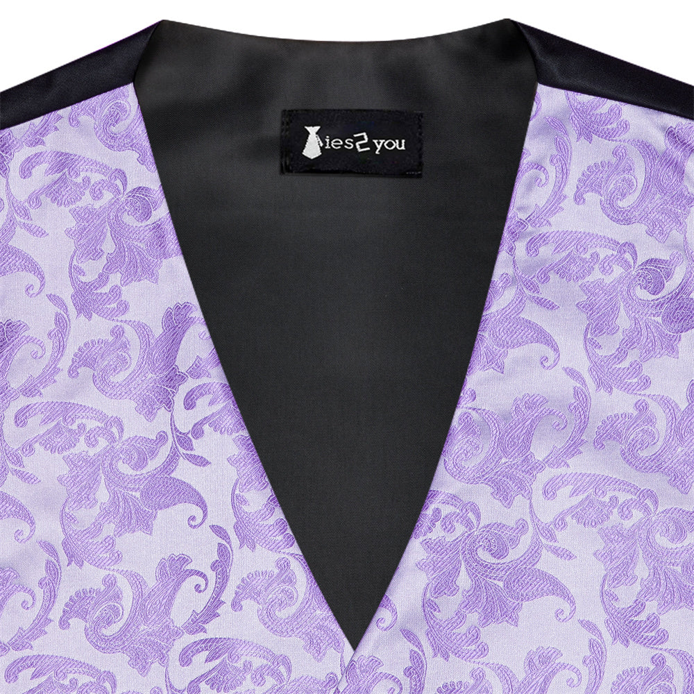 GentCrest Purple Paisley Vest Set - Image 5