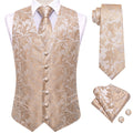 GentCrest Champagne Paisley Vest Set - Image 1