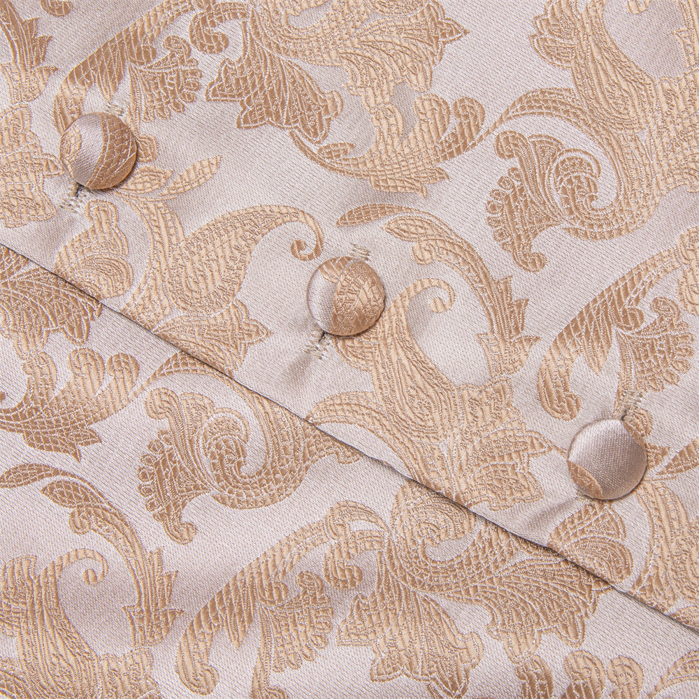 GentCrest Champagne Paisley Vest Set - Image 8