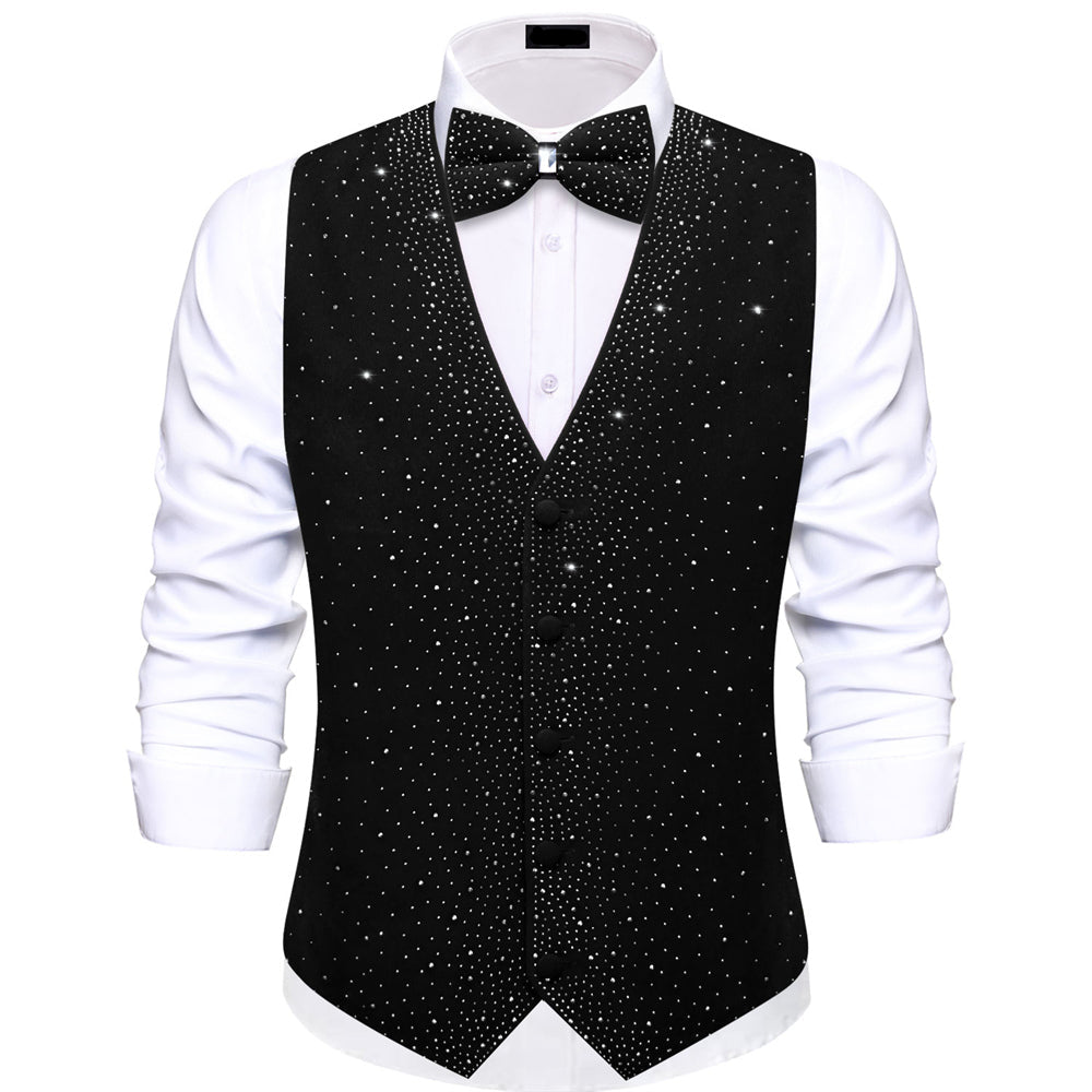 GentCrest Black Rhinestone Vest Set - Image 1