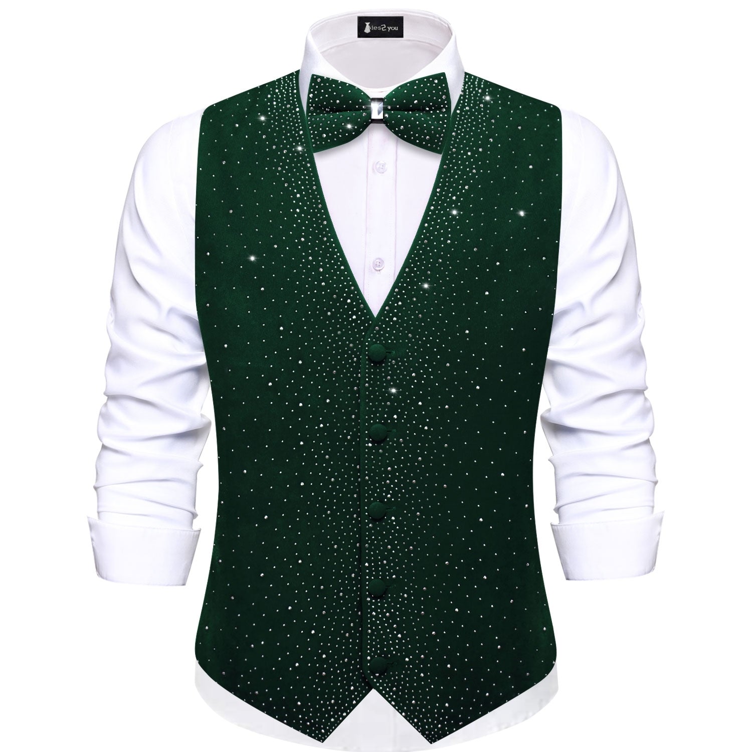 GentCrest Green Solid Vest Set - Image 1