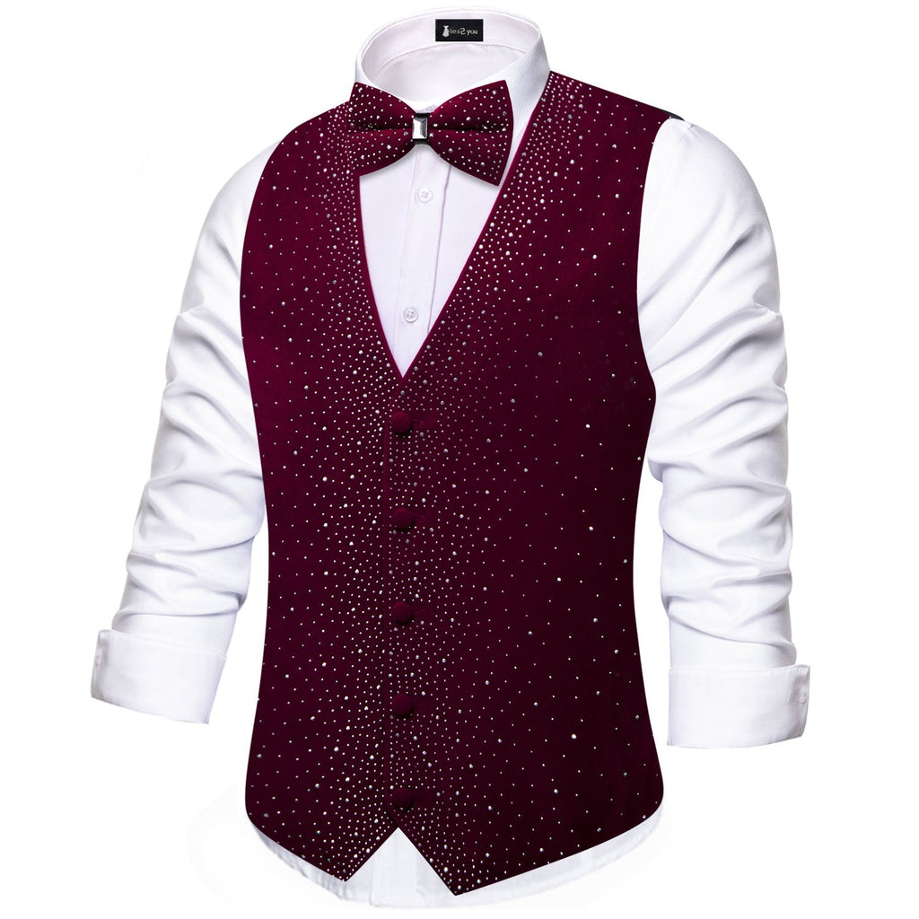 GentCrest Burgundy Solid Vest Set - Image 2