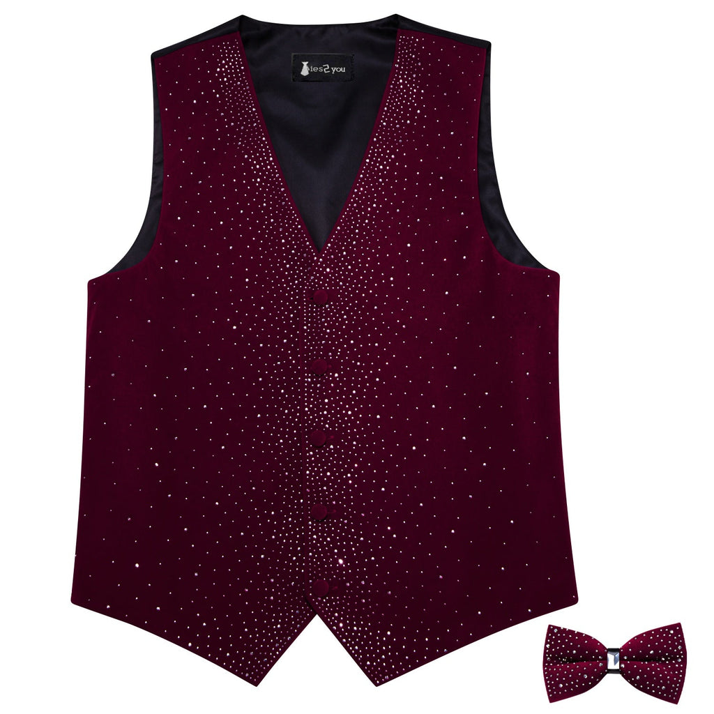 GentCrest Burgundy Solid Vest Set - Image 4