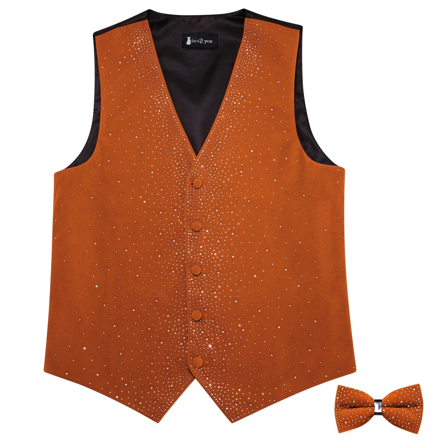 GentCrest Orange Solid Vest Set - Image 4