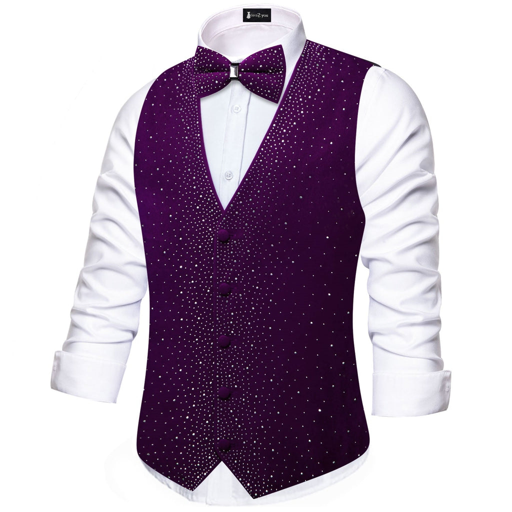 GentCrest Purple Solid Vest Set - Image 2