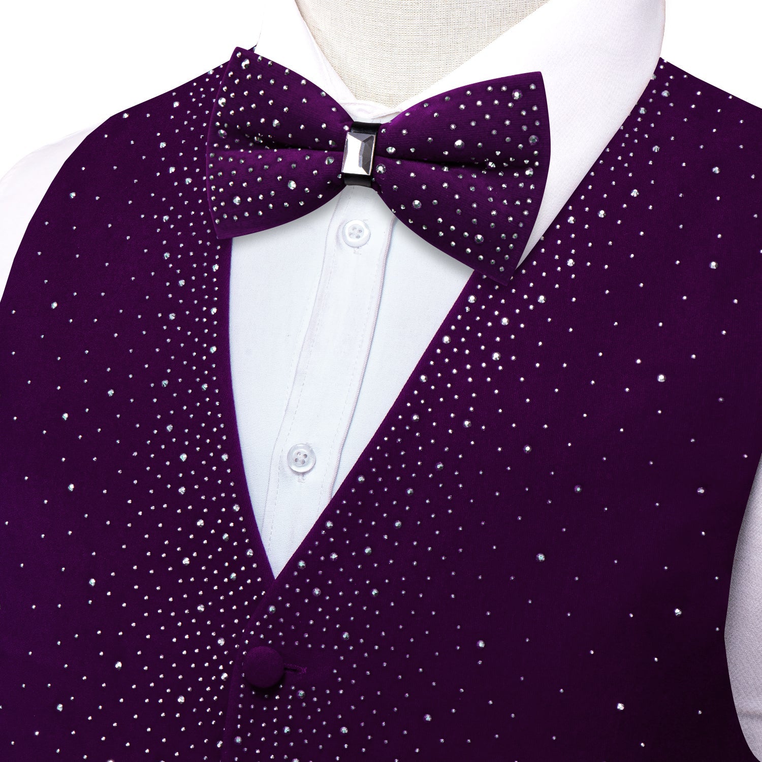 GentCrest Purple Solid Vest Set - Image 3