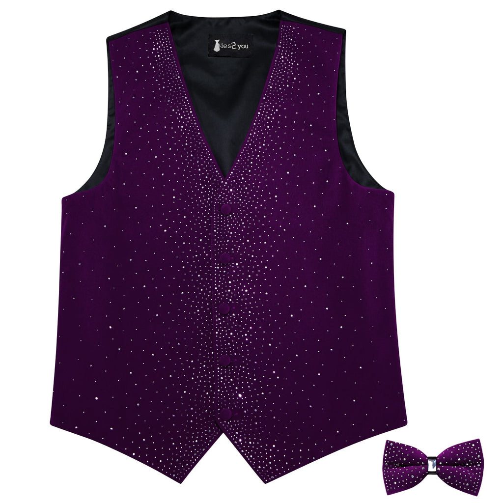 GentCrest Purple Solid Vest Set - Image 4