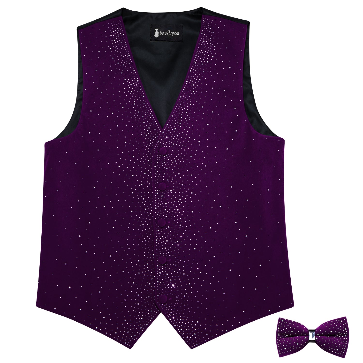 GentCrest Purple Solid Vest Set - Image 4
