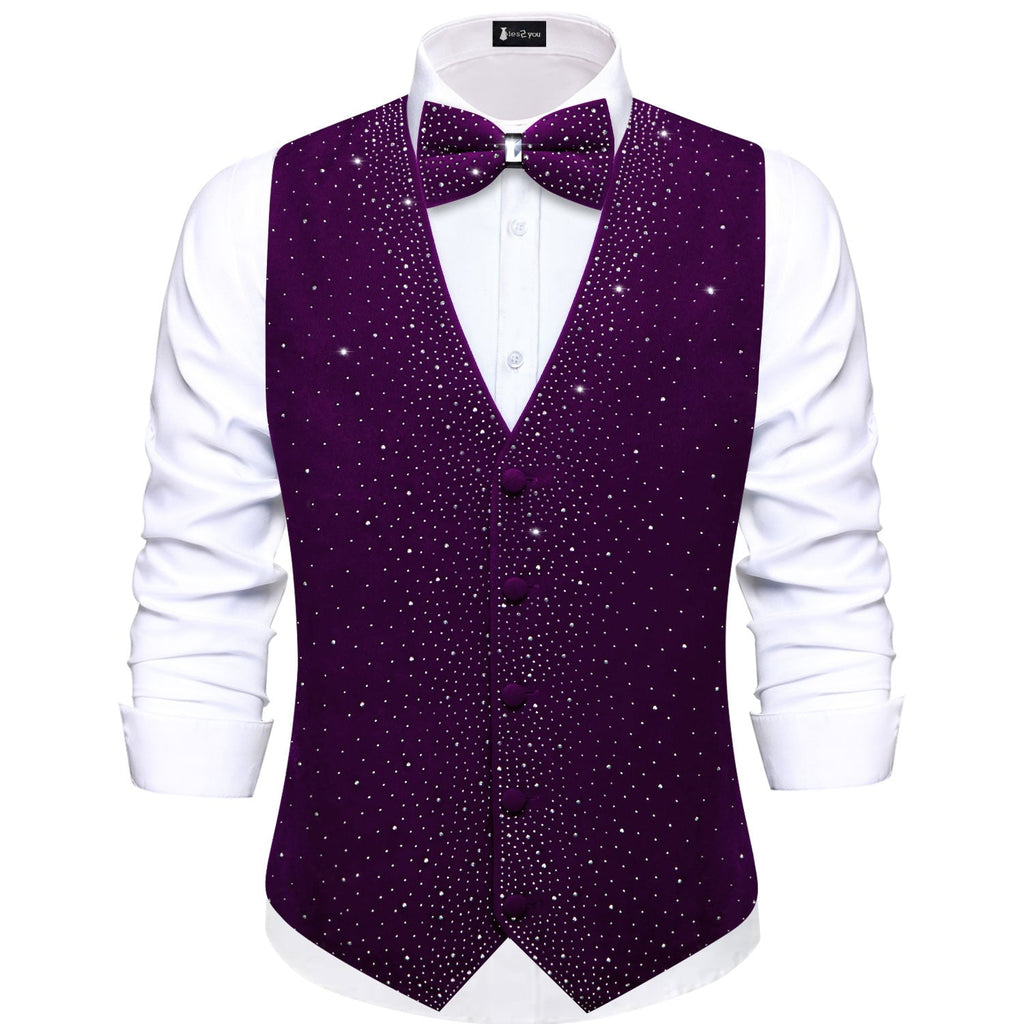 GentCrest Purple Solid Vest Set - Image 1