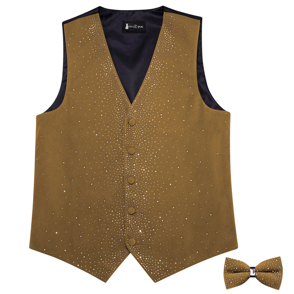 GentCrest Brown Solid Vest Set - Image 4