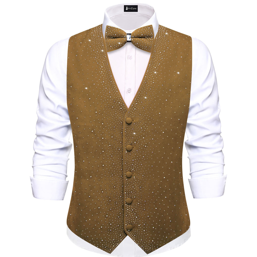 GentCrest Brown Solid Vest Set - Image 1