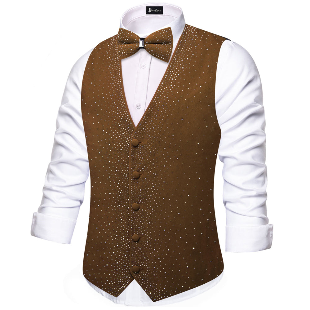 GentCrest Brown Solid Vest Set - Image 4