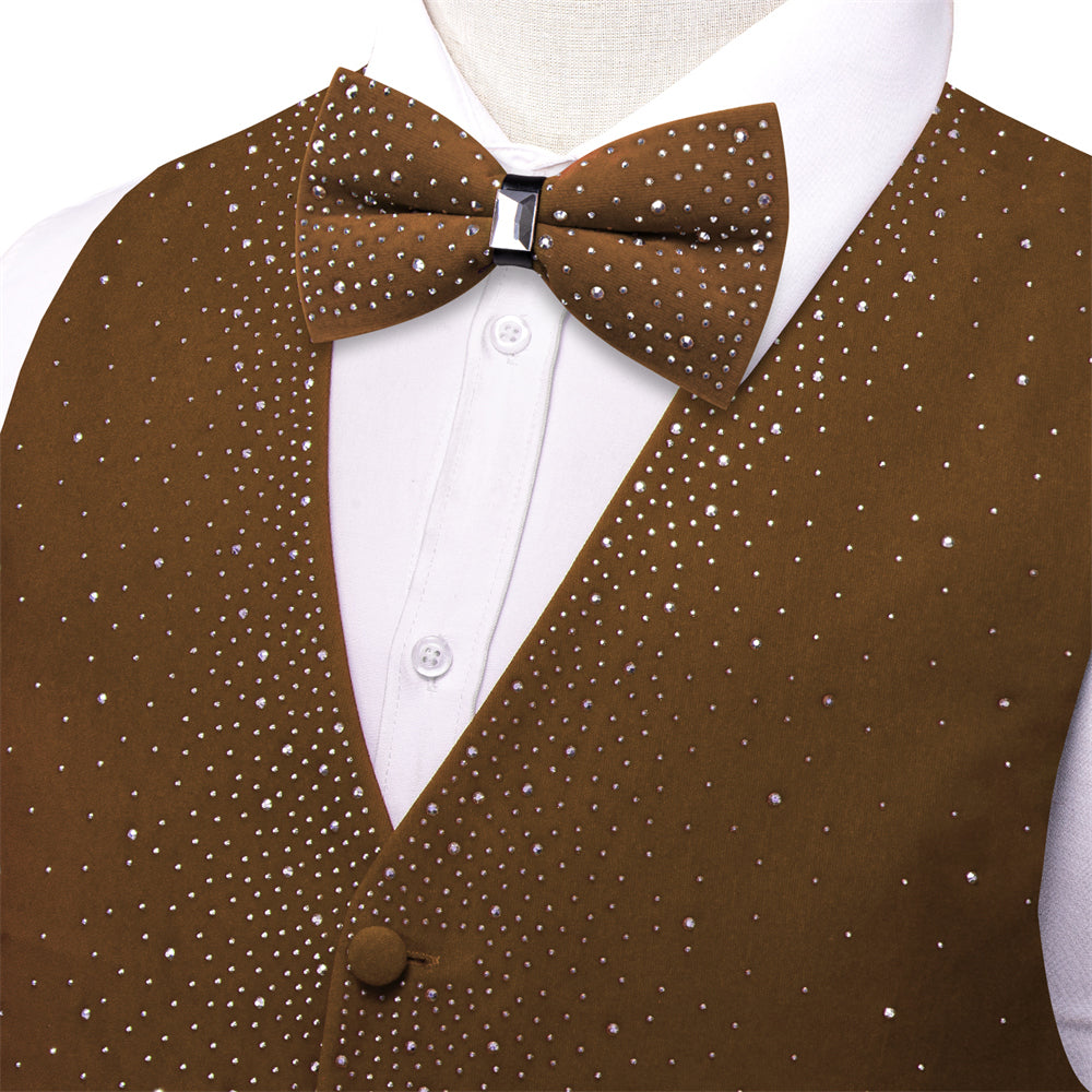 GentCrest Brown Solid Vest Set - Image 5