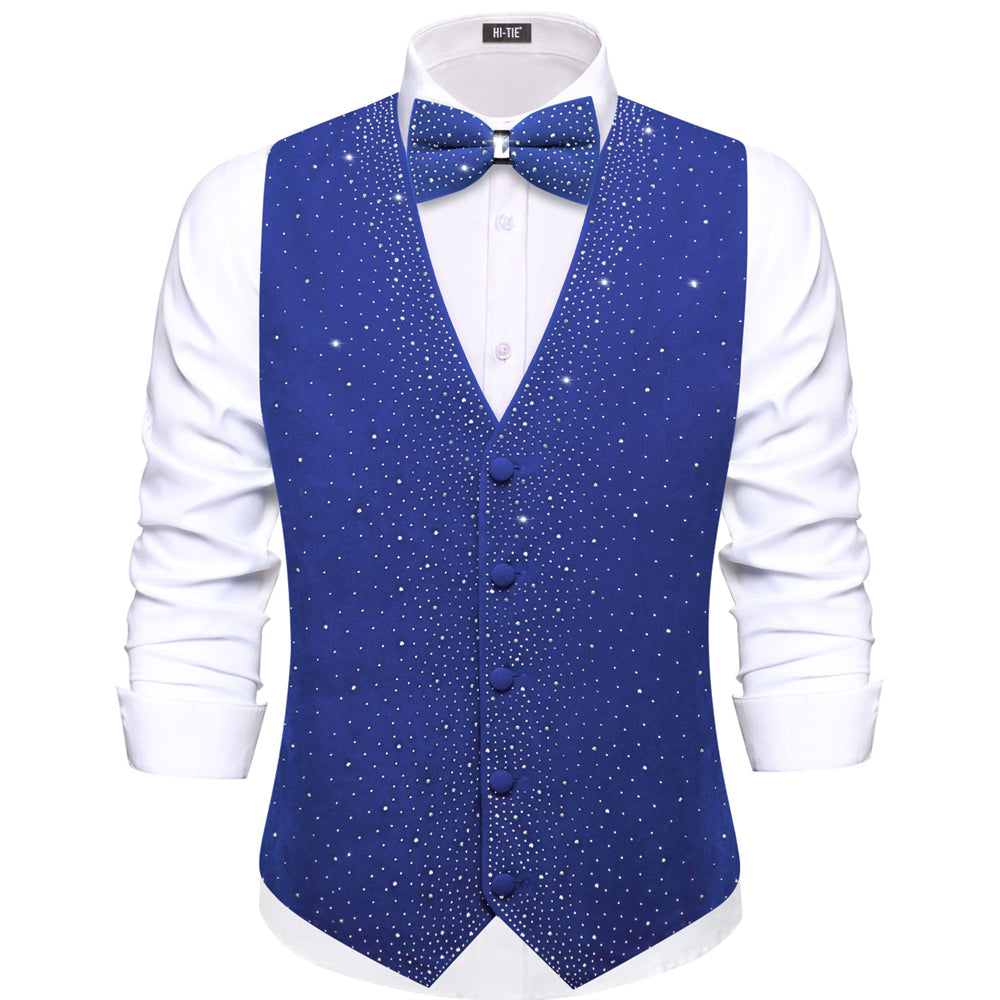GentCrest Blue Solid Vest Set - Image 1