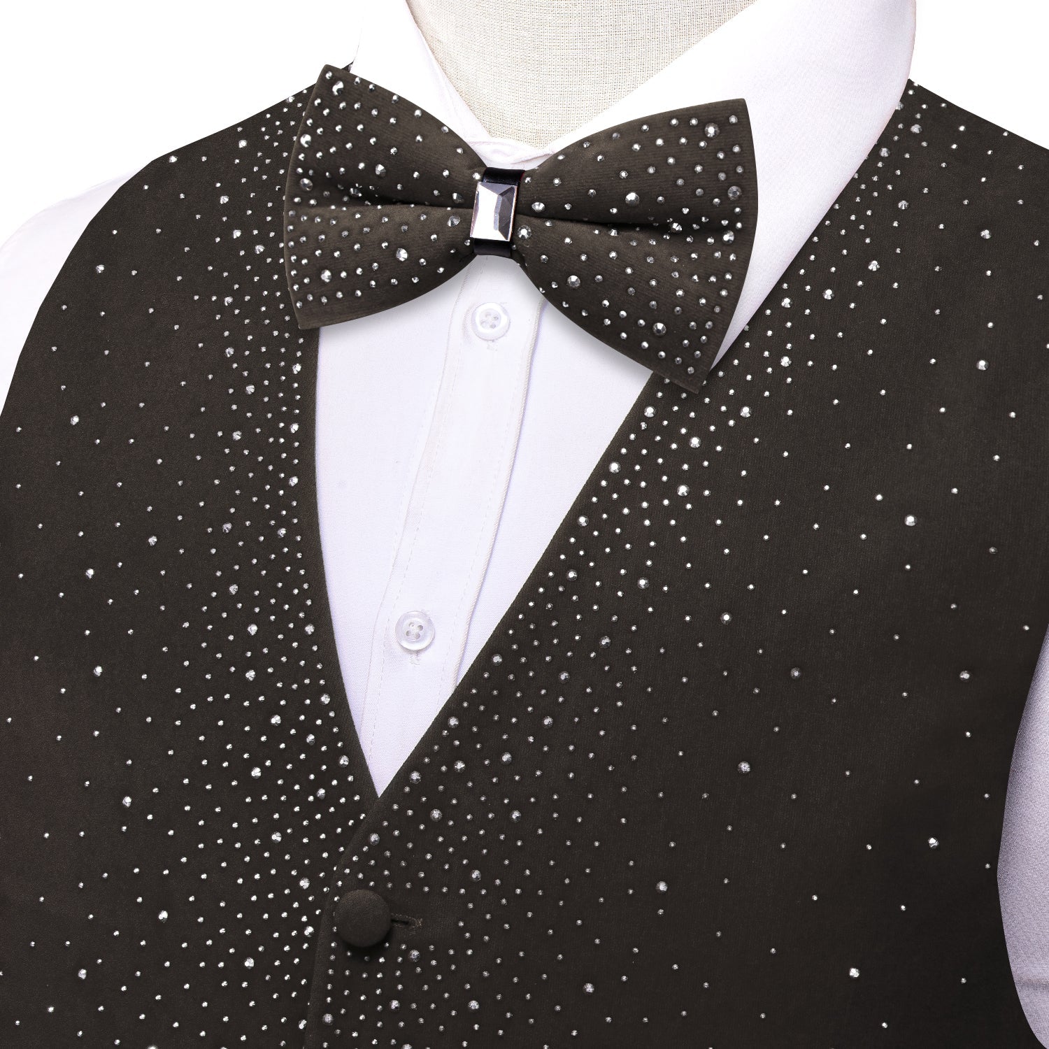 GentCrest Grey Rhinestone Vest Set - Image 4