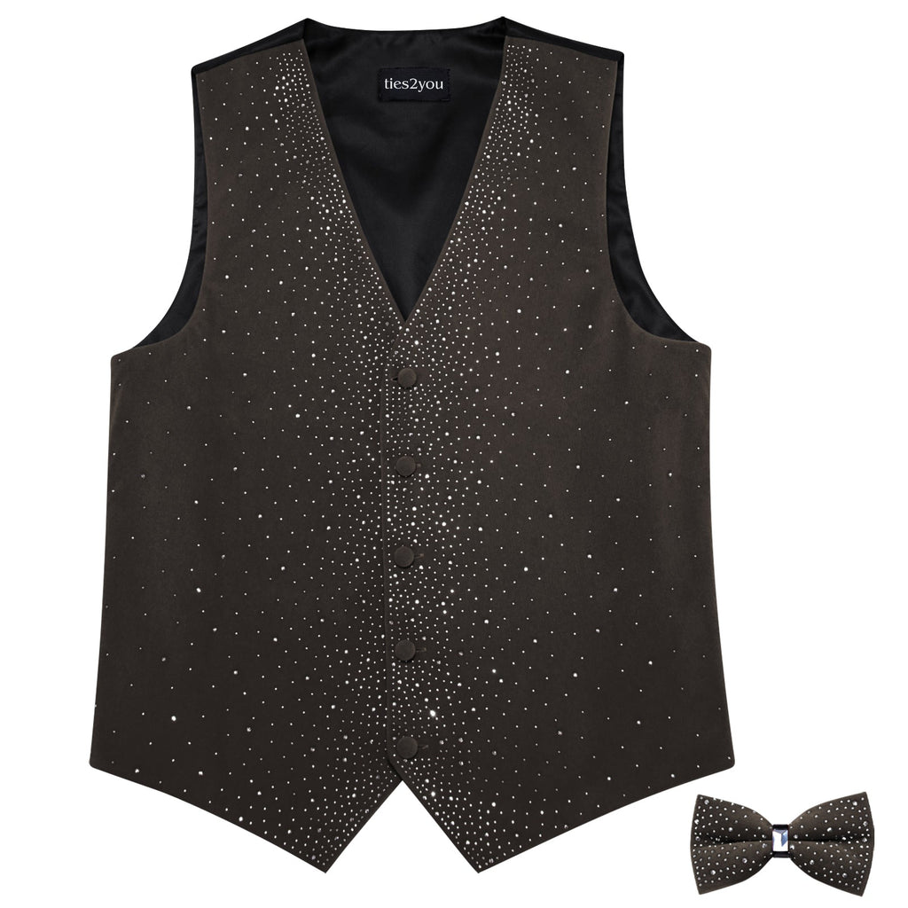 GentCrest Grey Rhinestone Vest Set - Image 5