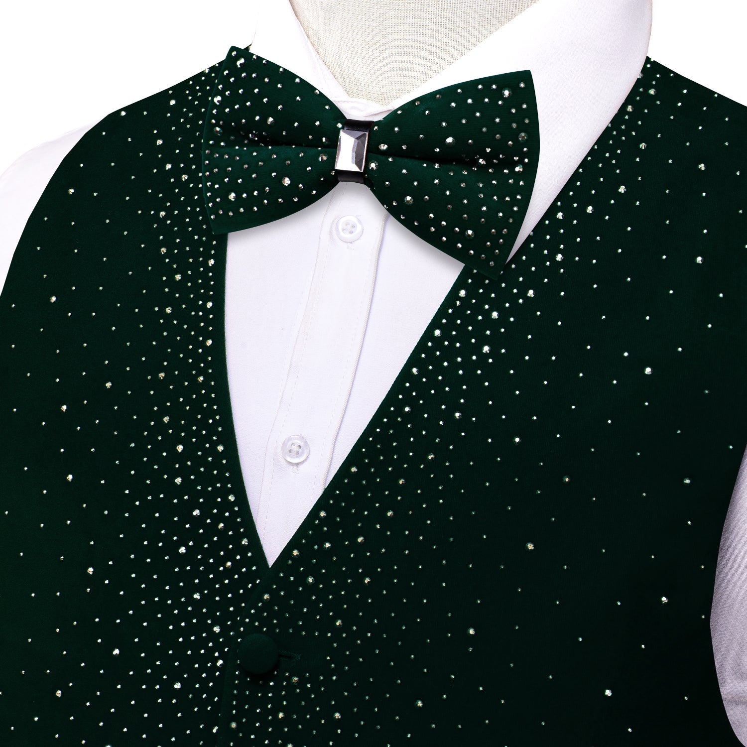 GentCrest Green Rhinestone Vest Set - Image 4