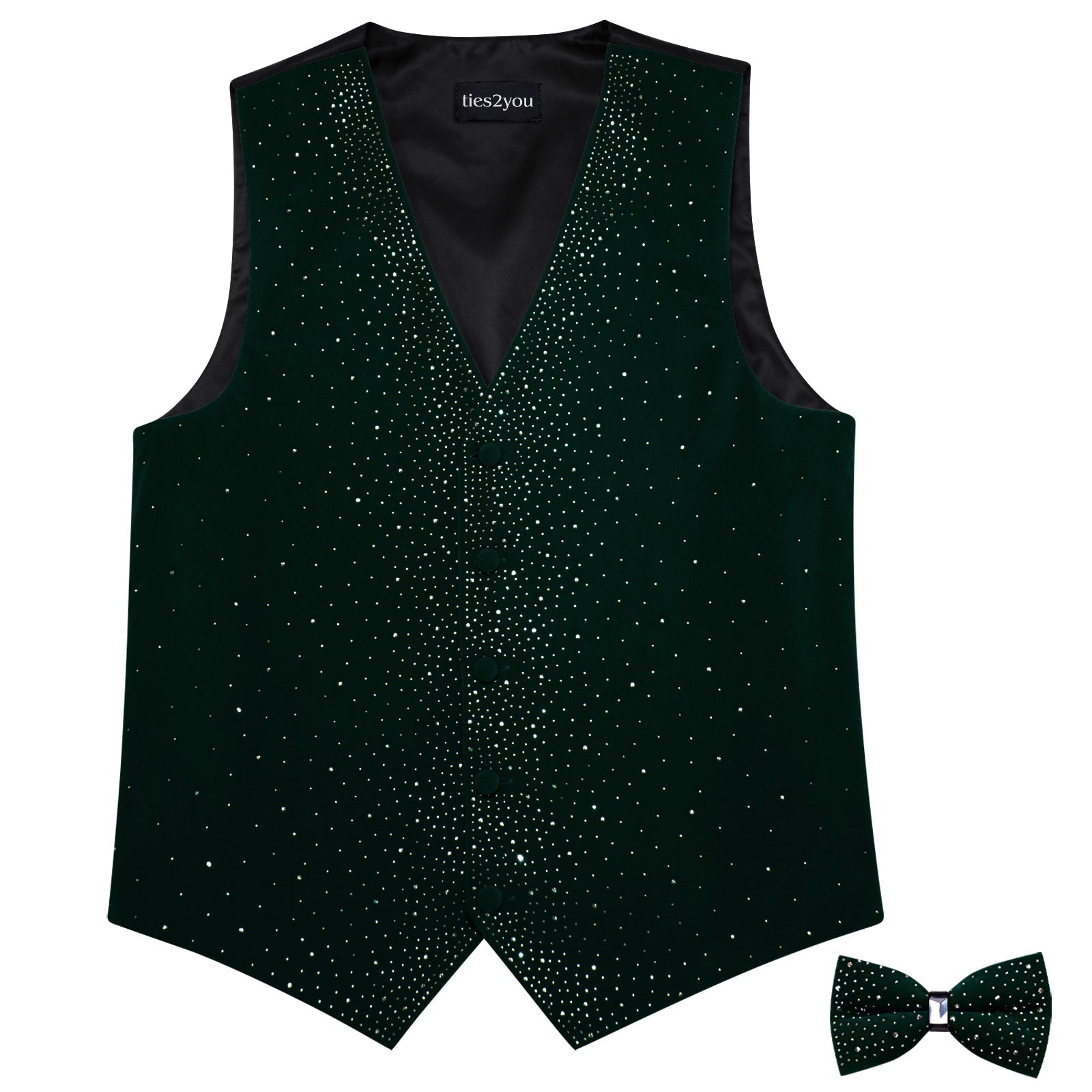 GentCrest Green Rhinestone Vest Set - Image 5