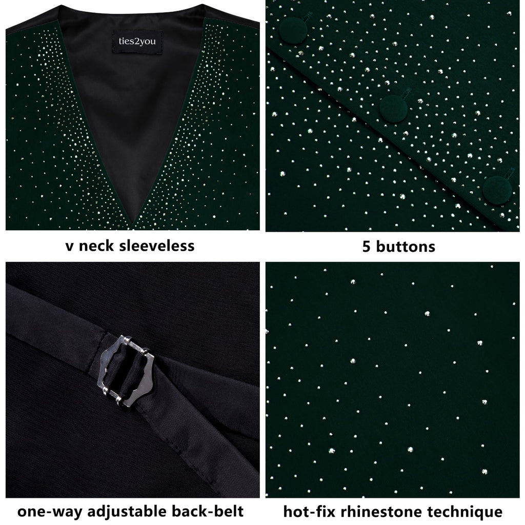 GentCrest Green Rhinestone Vest Set - Image 7