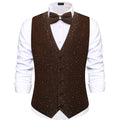 GentCrest Brown Rhinestone Vest Set - Image 1
