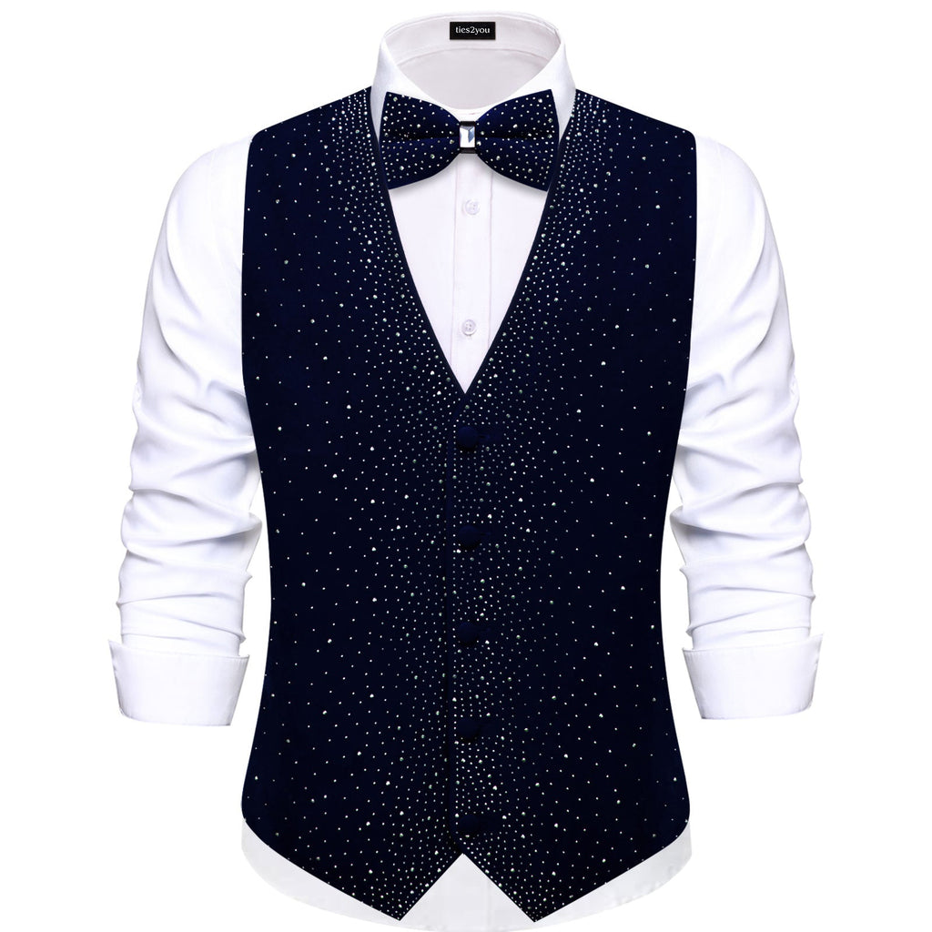 GentCrest Blue Rhinestone Vest Set - Image 1