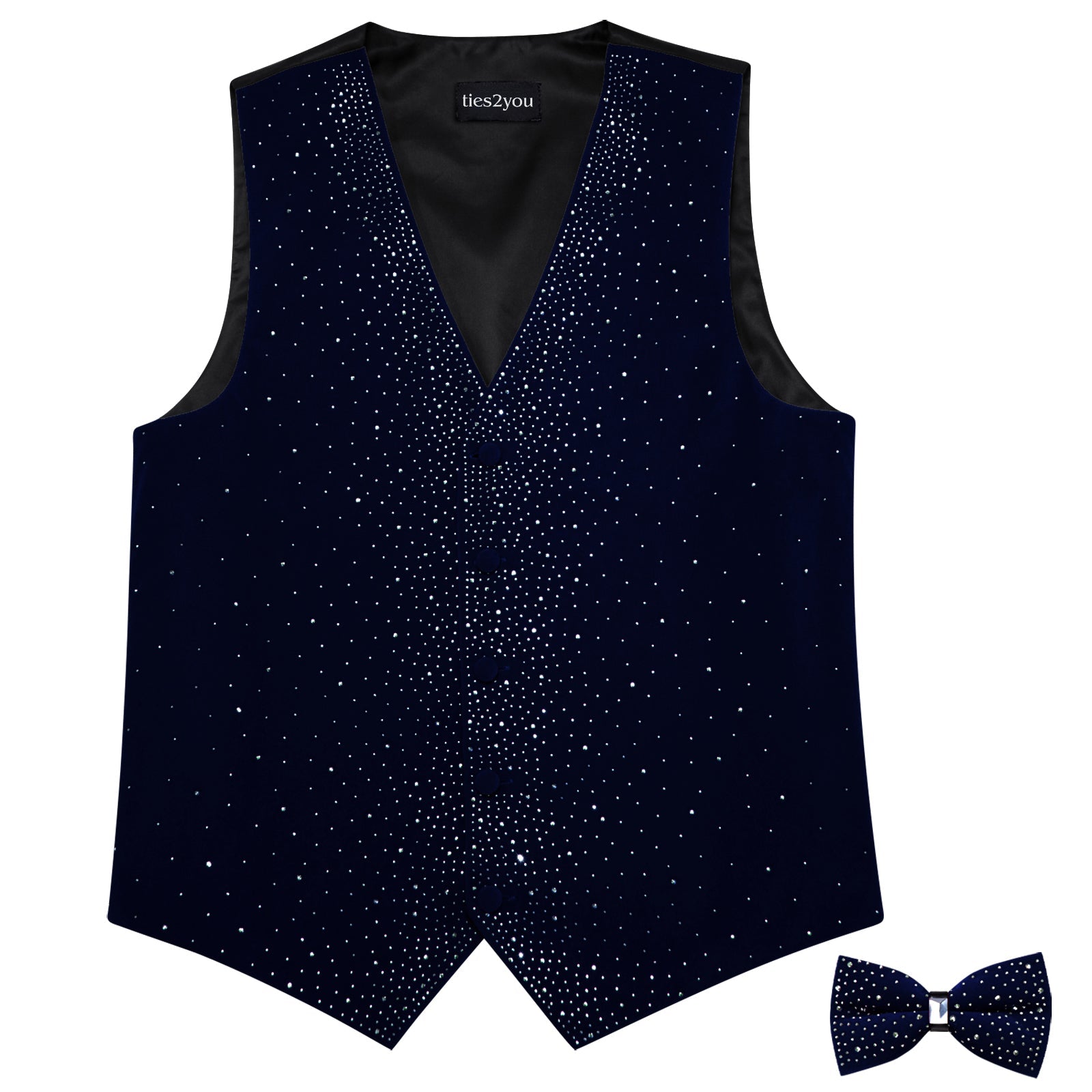 GentCrest Blue Rhinestone Vest Set - Image 5