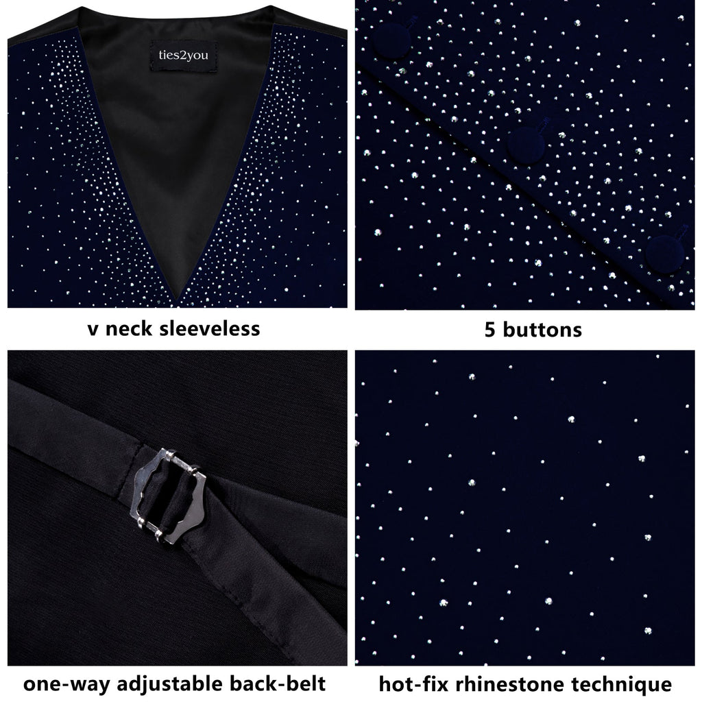 GentCrest Blue Rhinestone Vest Set - Image 7