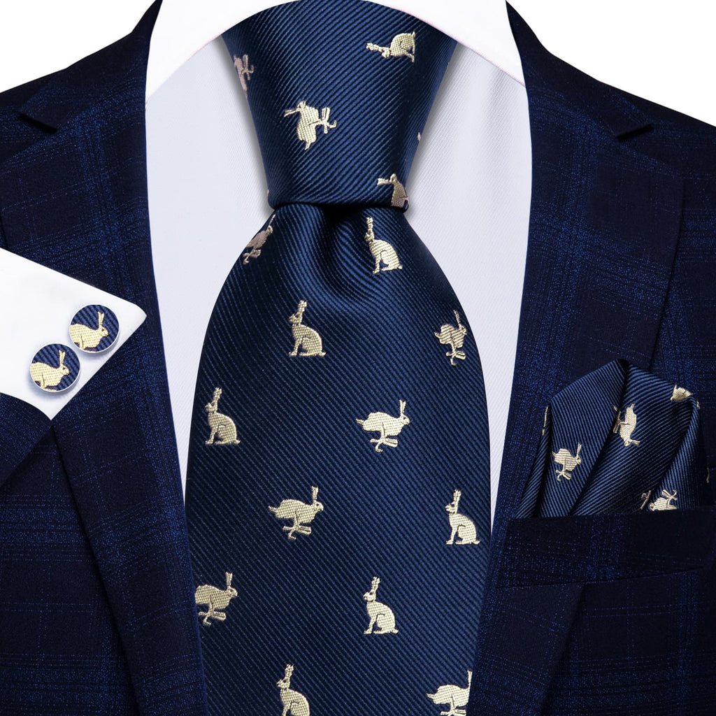 GentCrest Blue Novelty Tie Hanky Cufflinks Set - Image 2