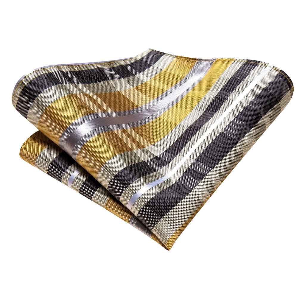 GentCrest Black Striped Tie Hanky Cufflinks Set - Image 5