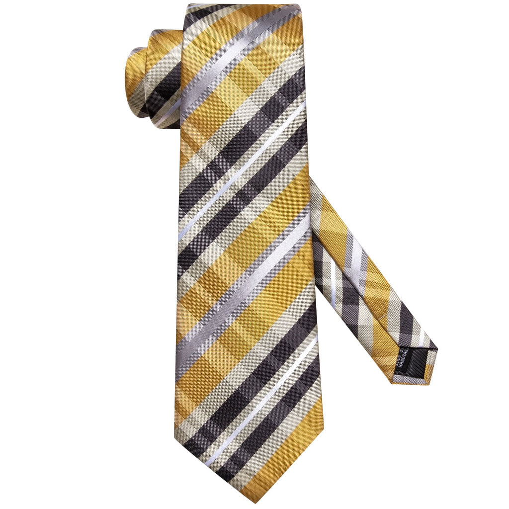 GentCrest Black Striped Tie Hanky Cufflinks Set - Image 4