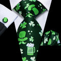 GentCrest Green Novelty Tie Hanky Cufflinks Set - Image 1