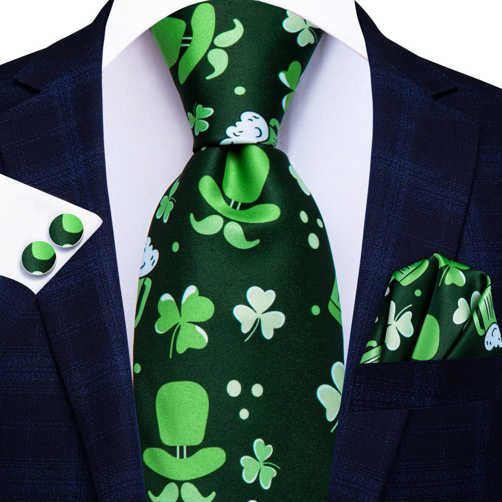 GentCrest Green Novelty Tie Hanky Cufflinks Set - Image 2
