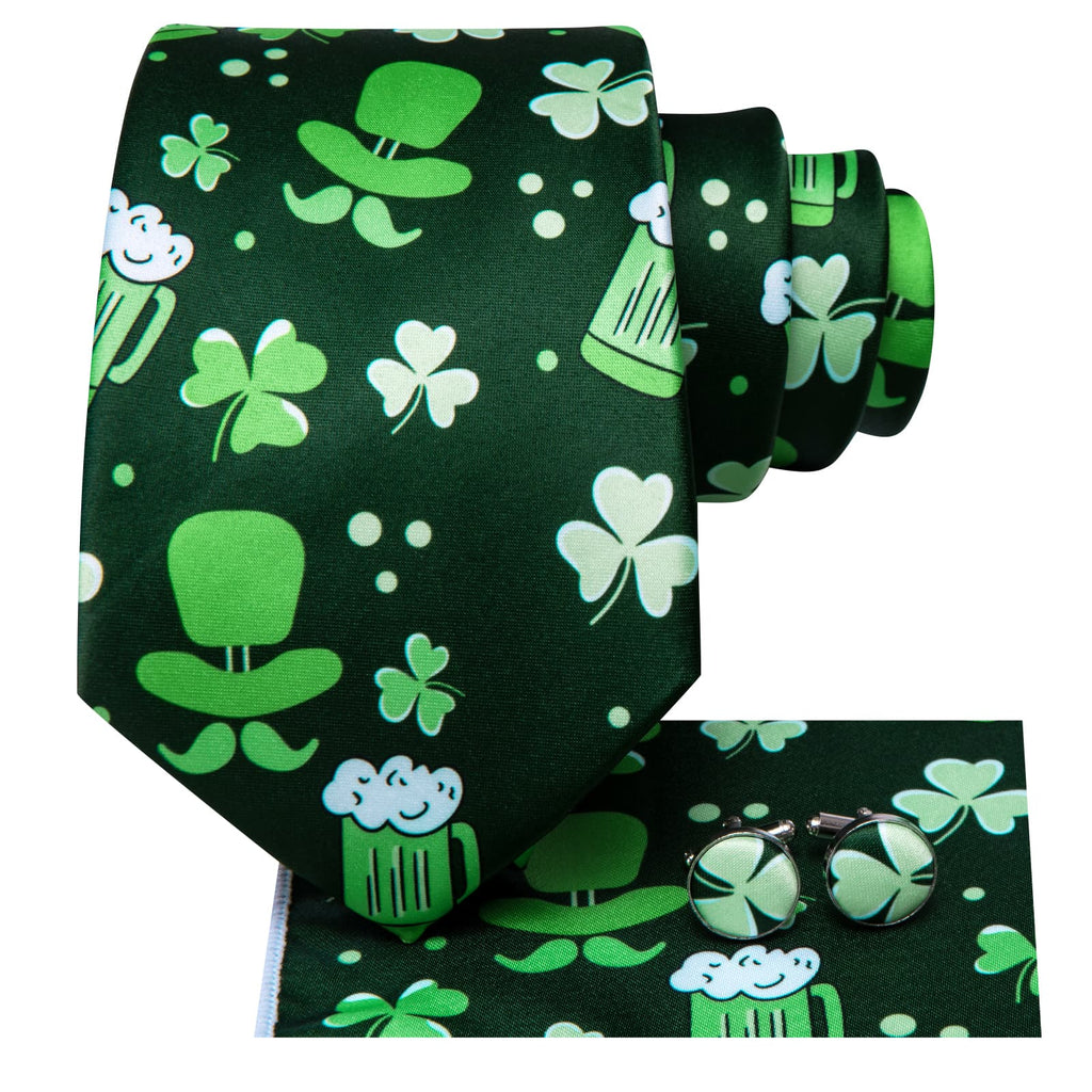 GentCrest Green Novelty Tie Hanky Cufflinks Set - Image 3