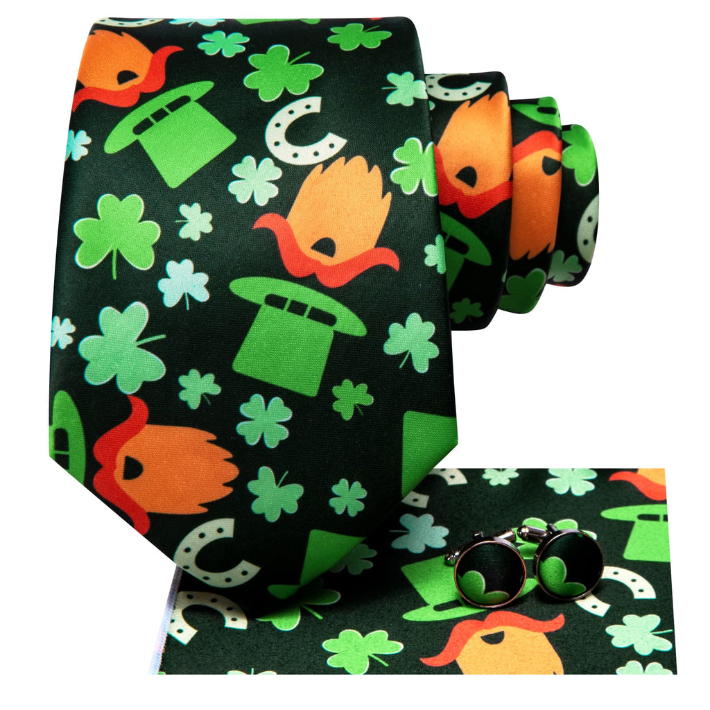 GentCrest Green Novelty Tie Hanky Cufflinks Set - Image 3