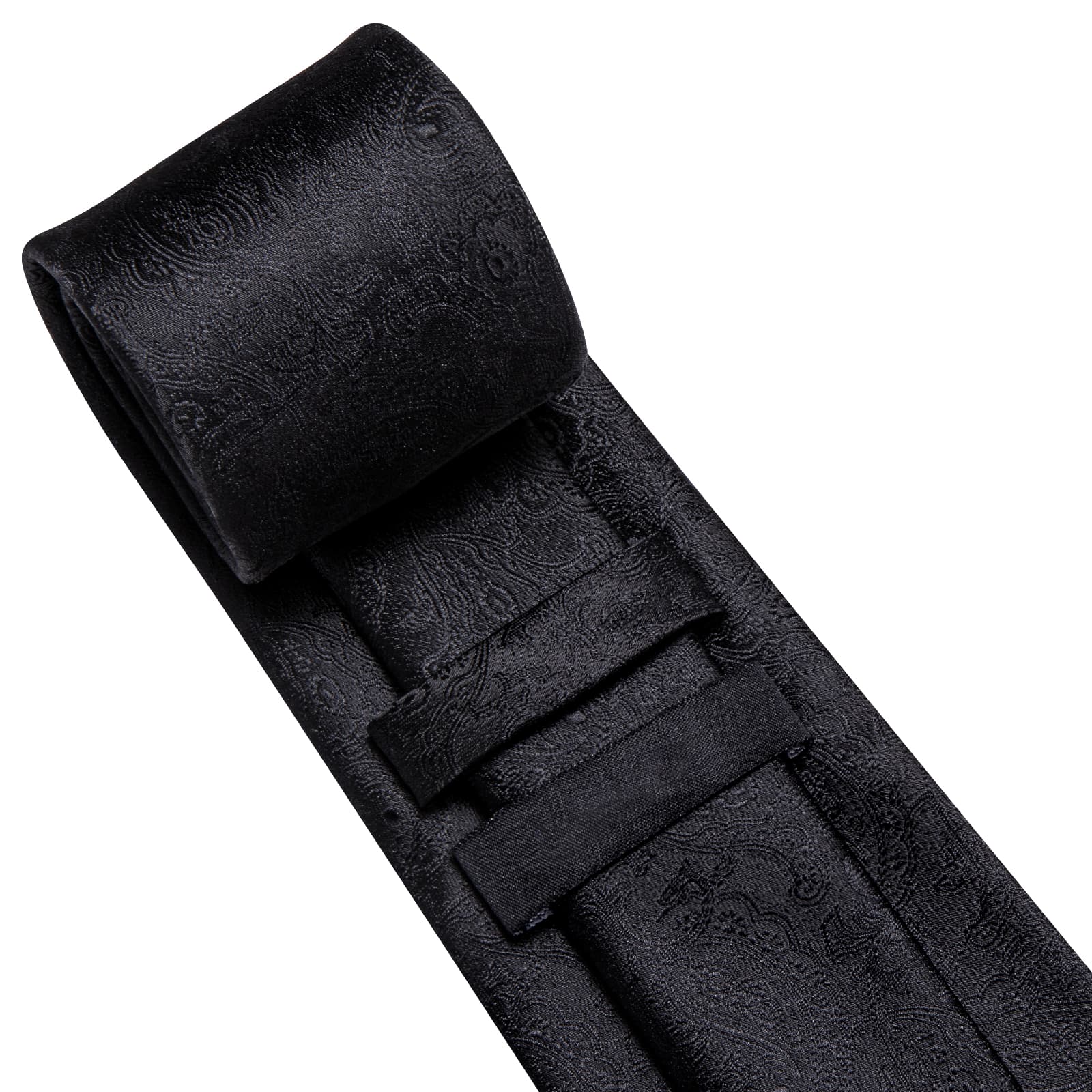 GentCrest Black Paisley Tie Hanky Cufflinks Set - Image 6