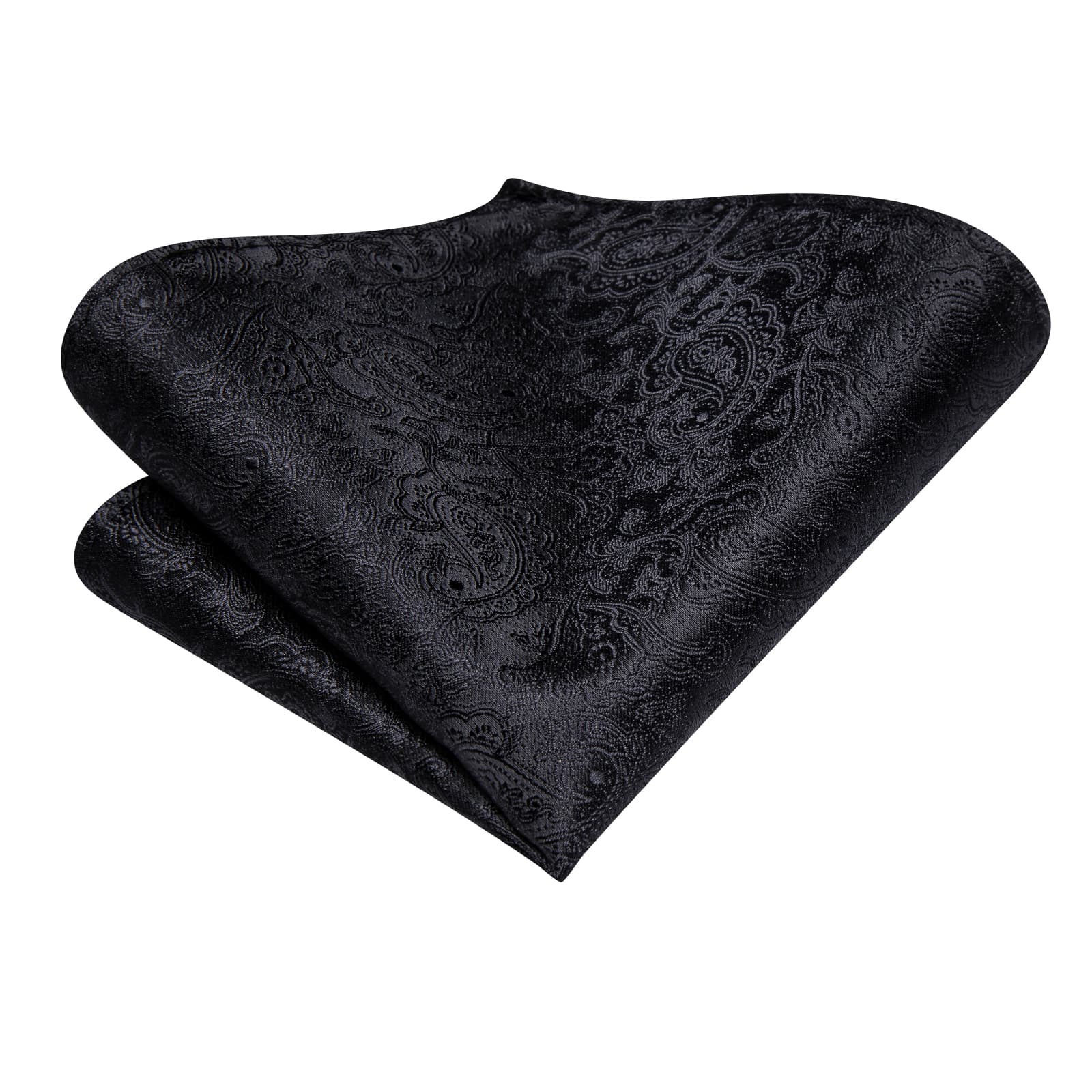 GentCrest Black Paisley Tie Hanky Cufflinks Set - Image 4