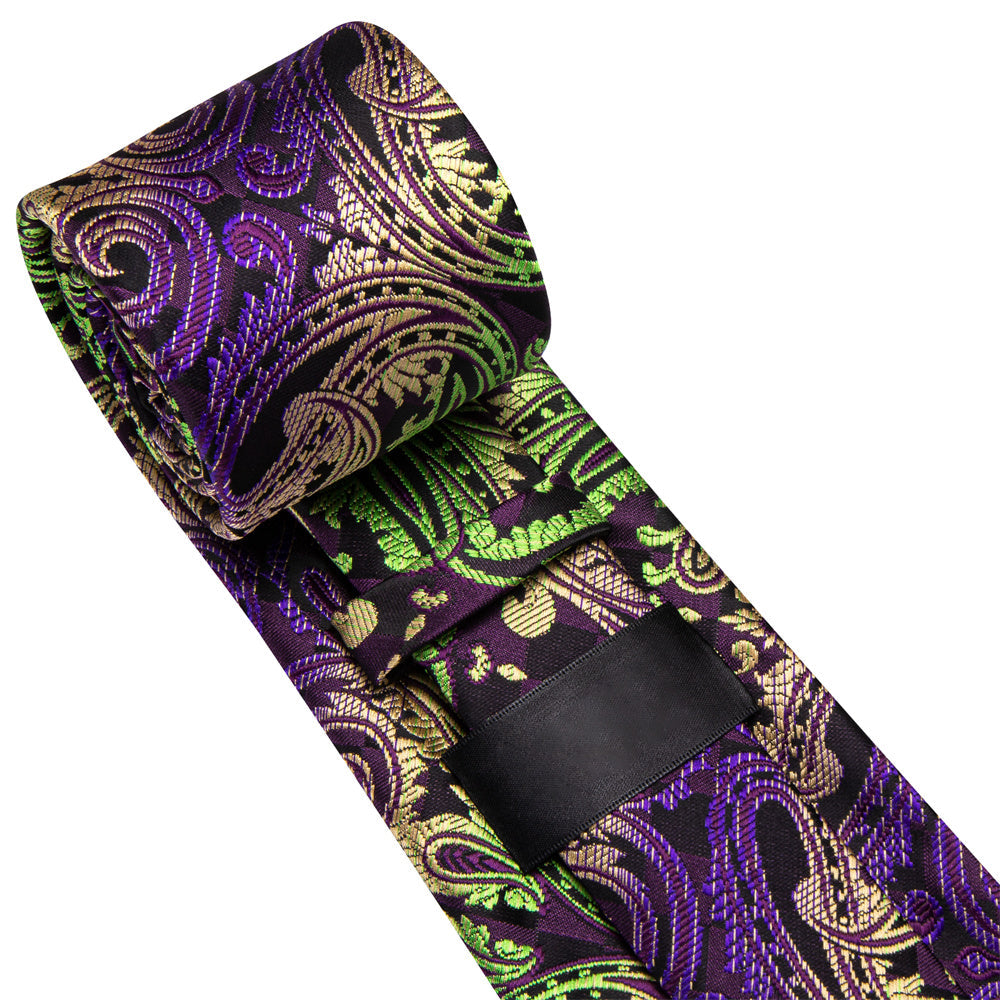 GentCrest Green Paisley Tie Hanky Cufflinks Set - Image 7