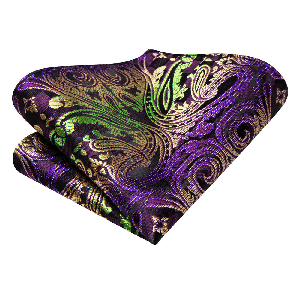 GentCrest Green Paisley Tie Hanky Cufflinks Set - Image 6