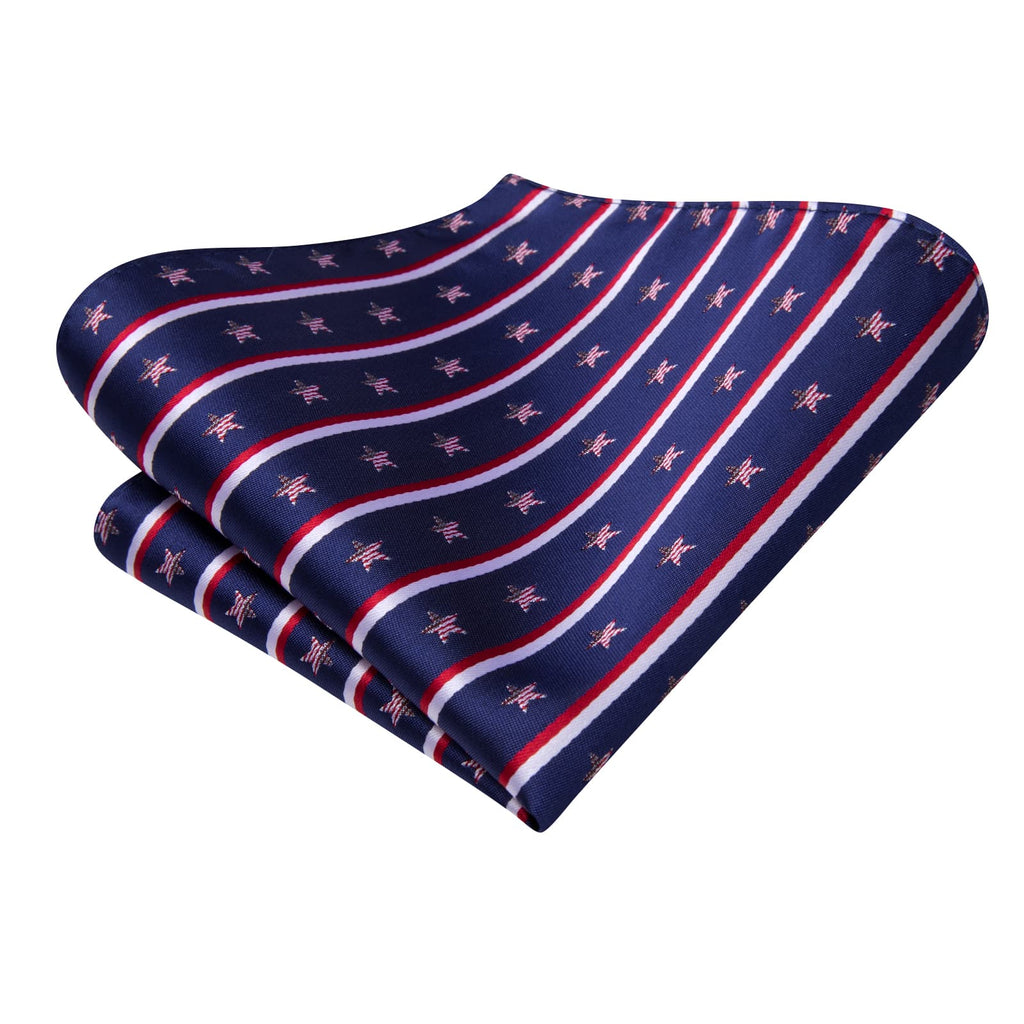 GentCrest Blue Striped Tie Hanky Cufflinks Set - Image 5