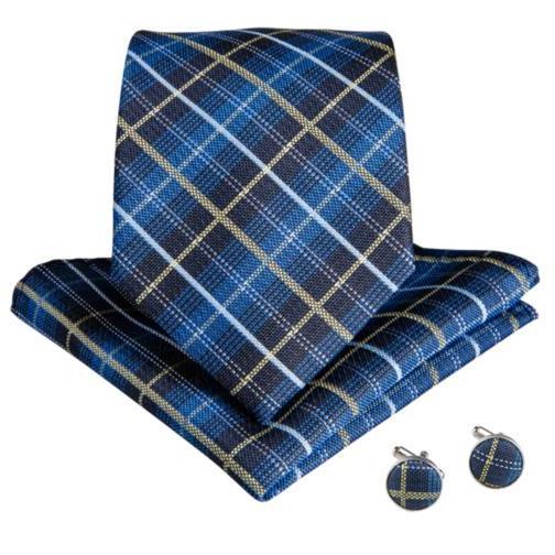 Business Plaid Silk Tie Set - GentCrest - View 2