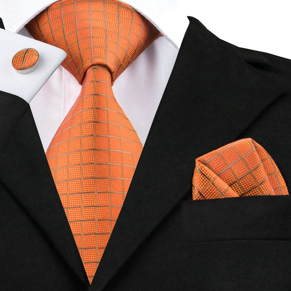 Pumpkin Silk Tie Set - GentCrest