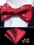 Snowflakes Bow Tie Set - GentCrest