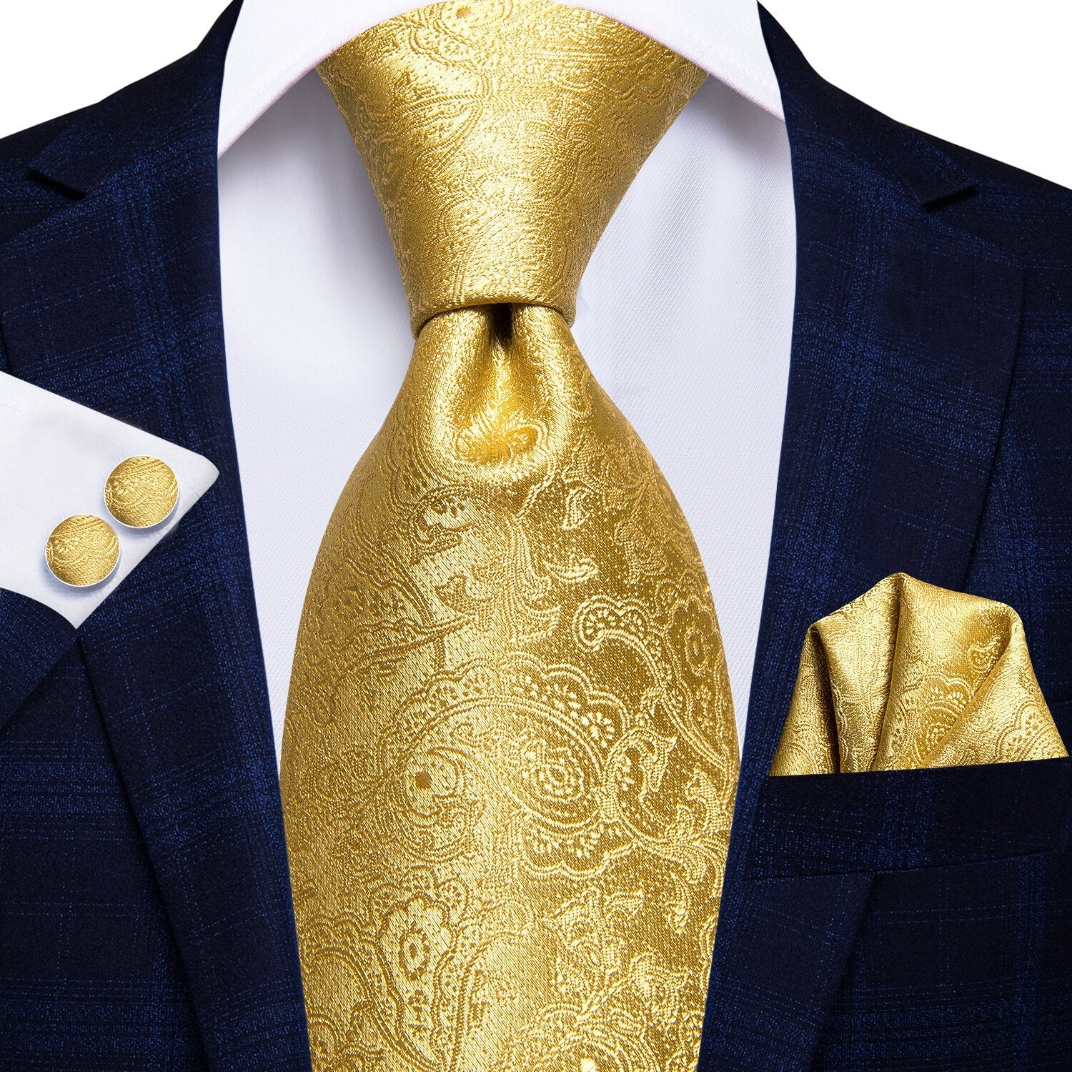 History Of Gold Silk Tie Set - GentCrest