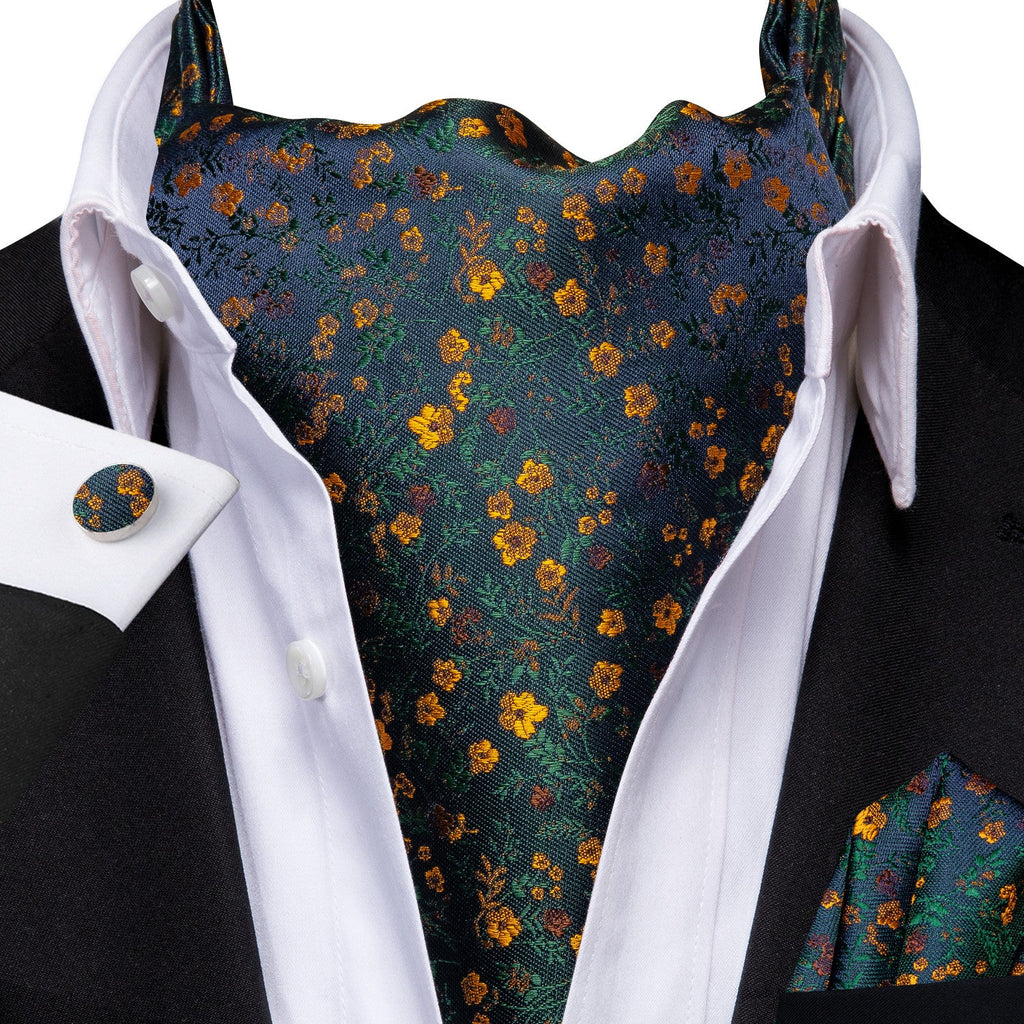 GentCrest Green Floral Ascot - Image 1