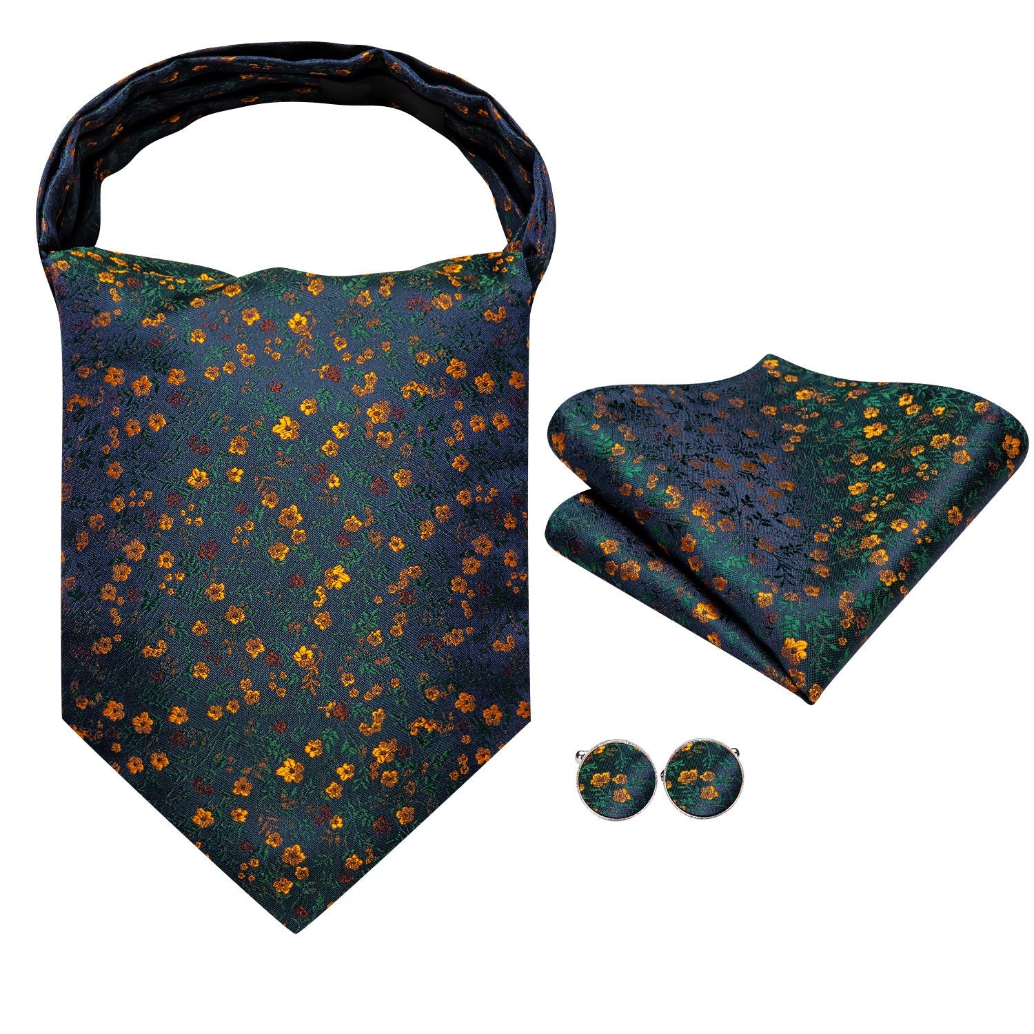 GentCrest Green Floral Ascot - Image 6