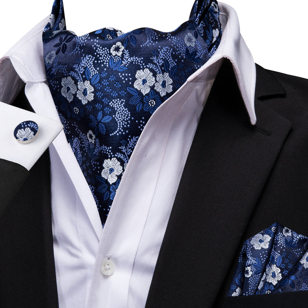 GentCrest Blue Floral Ascot - Image 3