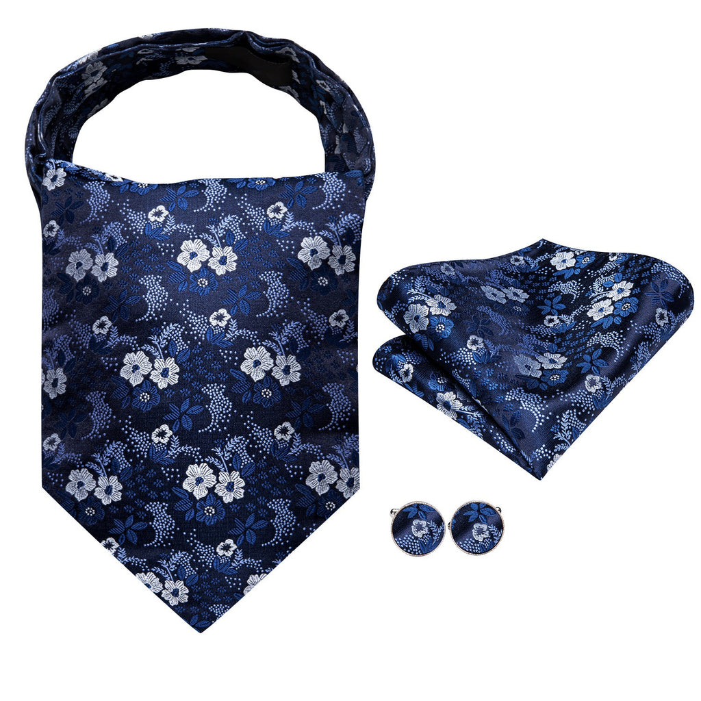 GentCrest Blue Floral Ascot - Image 2