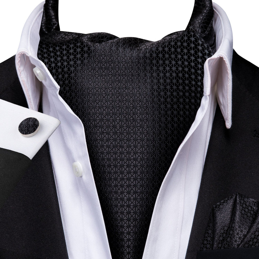 GentCrest Black Textured Ascot - Image 1