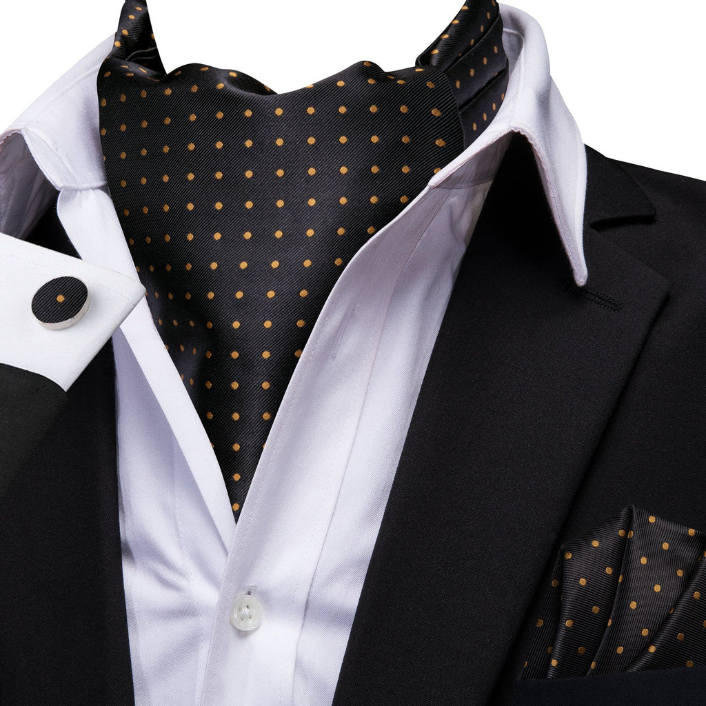 GentCrest Black Polka Dot Ascot - Image 3