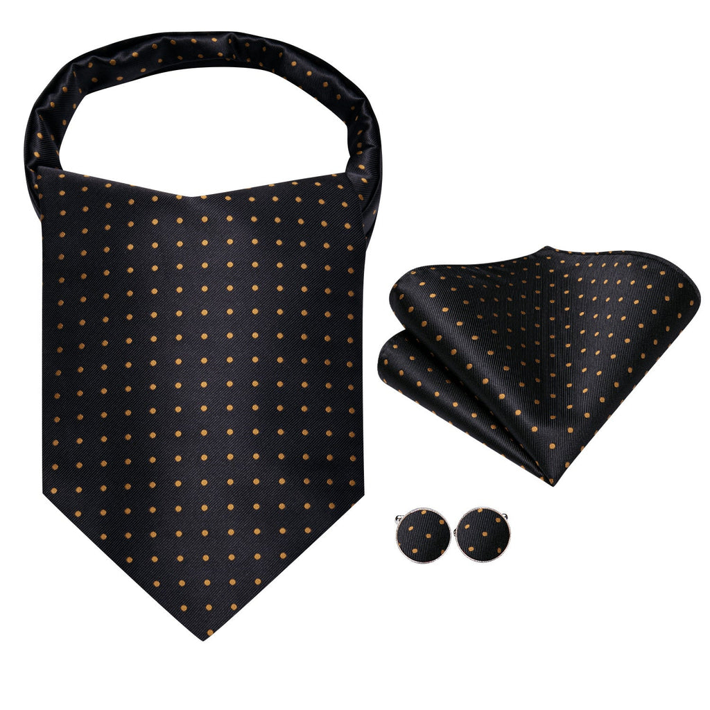 GentCrest Black Polka Dot Ascot - Image 2
